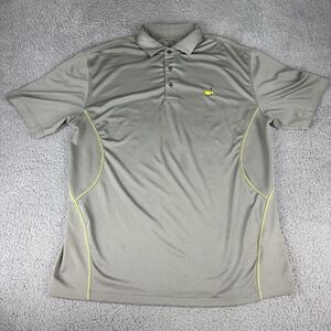 Masters Polo Shirt Mens Lagre Golf Tech‎ Performance 2015 Augusta National Gray